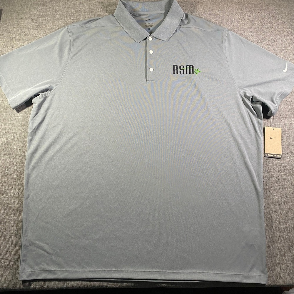 NWT Nike Golf Polo Shirt Mens 3XL Black Wicking Stretch Short Sleeve Performance